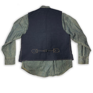 Waistcoat TYPE IH [ ICHIRO HACHIYA ] 13.5oz Japanese Indigo/Indigo WABASH White Selvage
