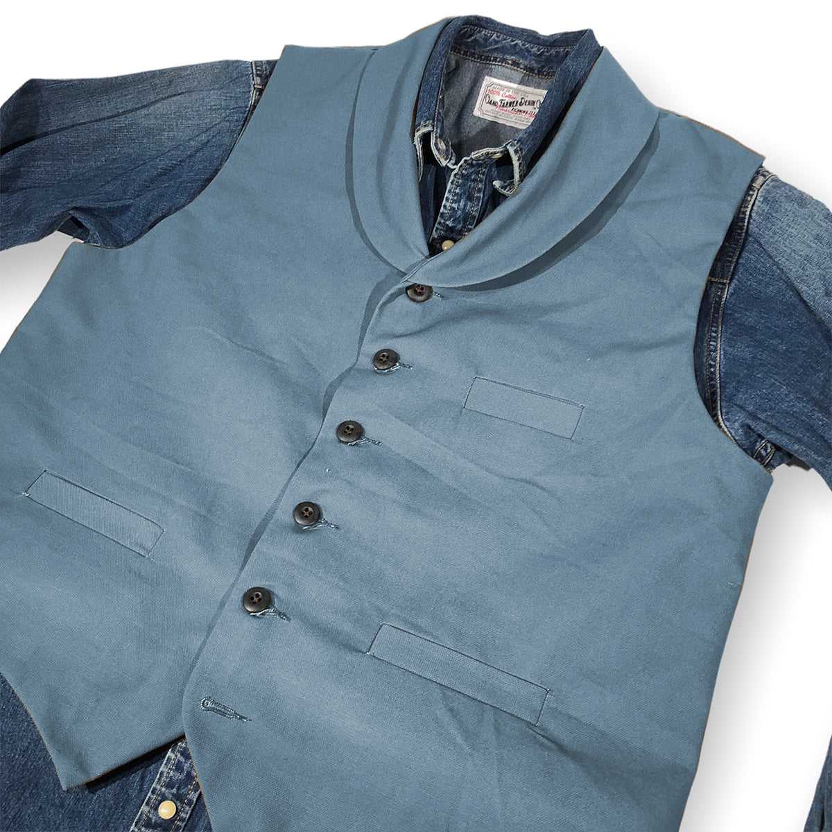 12oz Seagrass Duck Canvas Type D Waistcoat