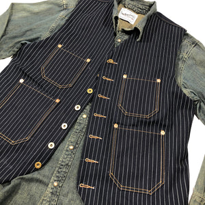 Waistcoat TYPE IH [ ICHIRO HACHIYA ] 13.5oz Japanese Indigo/Indigo WABASH White Selvage