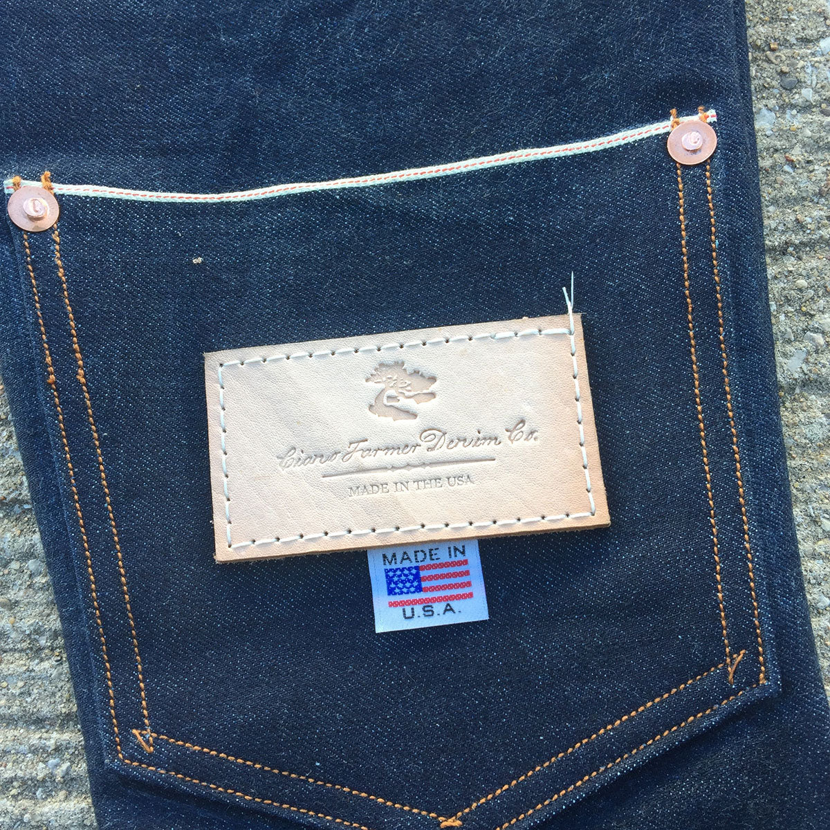 CFDCo Christmas Stocking CONE Mills Selvage Denim