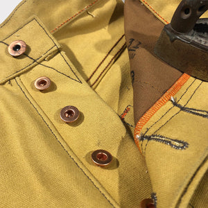 18oz Duck Canvas LITE OCHRE FIELD HAND Chino [ Back Patch Pockets ]