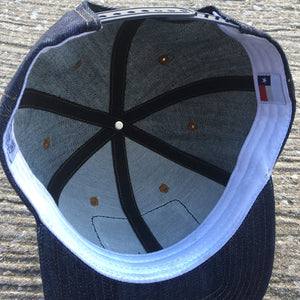 14oz TEXAS Denim Snapback HAT Embroidery Patch