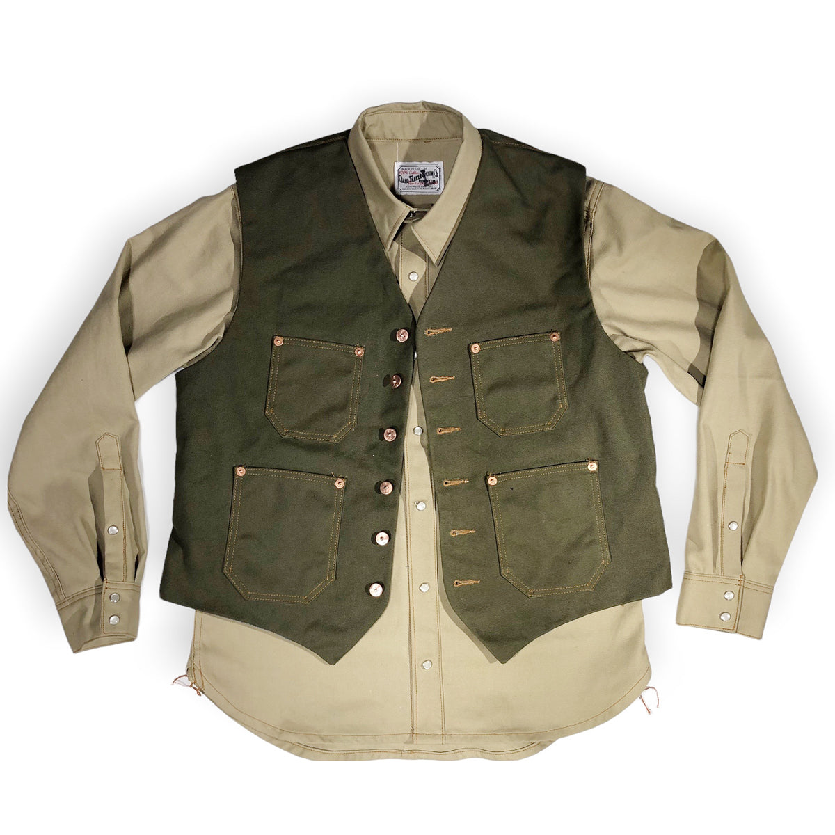 Waistcoat TYPE IH [ ICHIRO HACHIYA ] 18oz Duck Canvas { Various Colors }
