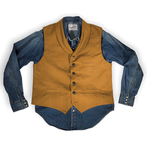 12oz Ochre Duck Canvas Type D Waistcoat
