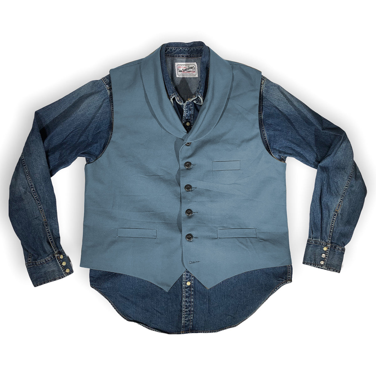 12oz Seagrass Duck Canvas Type D Waistcoat