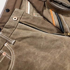 18oz WAX Duck Canvas Nut Meg Brown 5 pocket Model