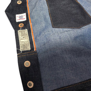 14oz Cone Mills Denim Cossack Jacket w/ Wool Insets