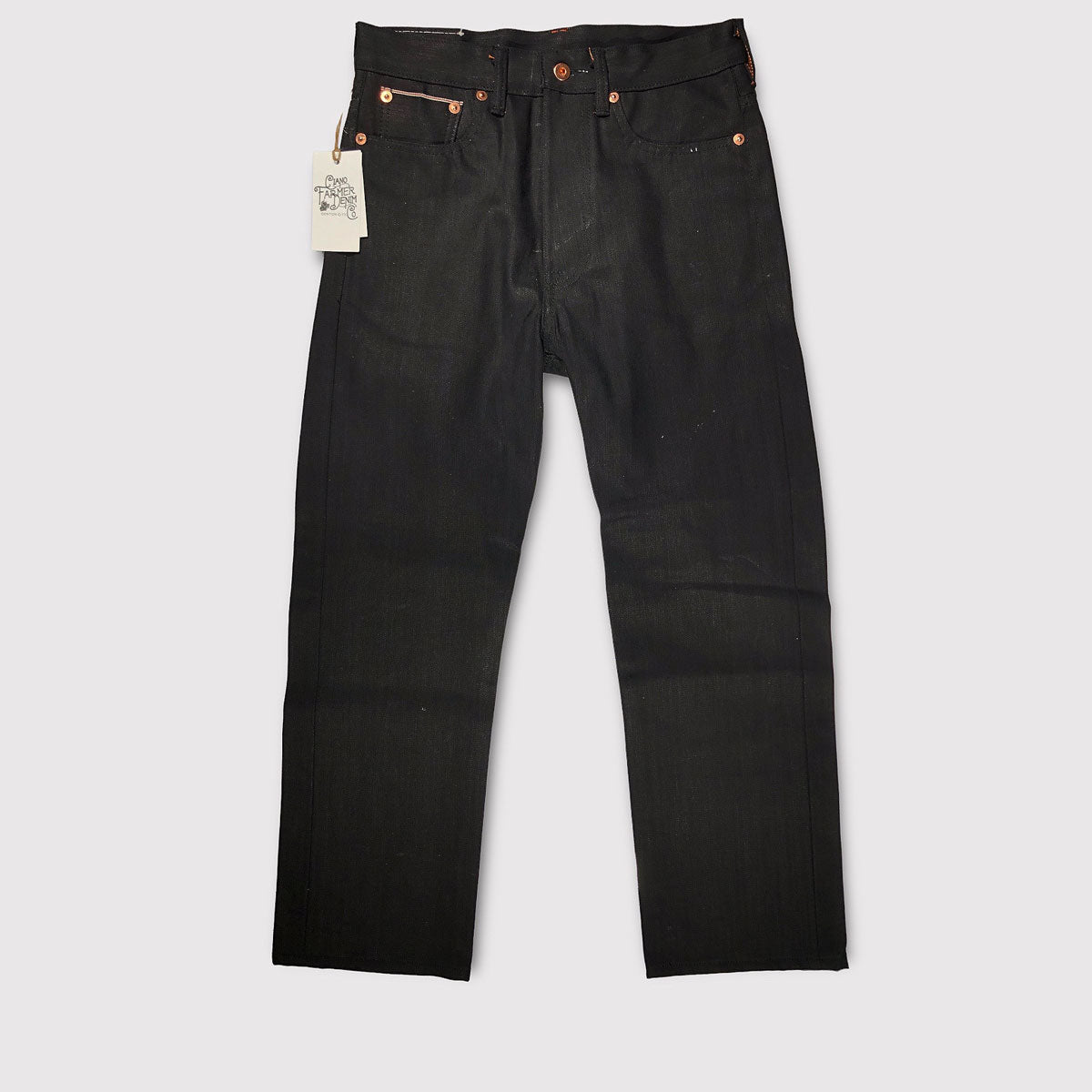 14oz Italian Double Black Red/White Selvage 5 POCKET 29W 27.5L 997 Miner Fit