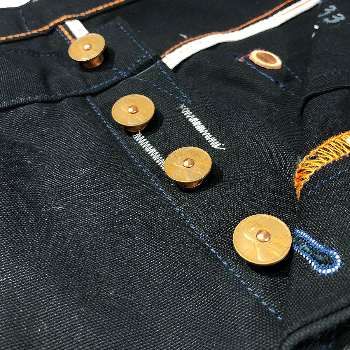 12oz Duck Canvas Black 5 POCKET Version