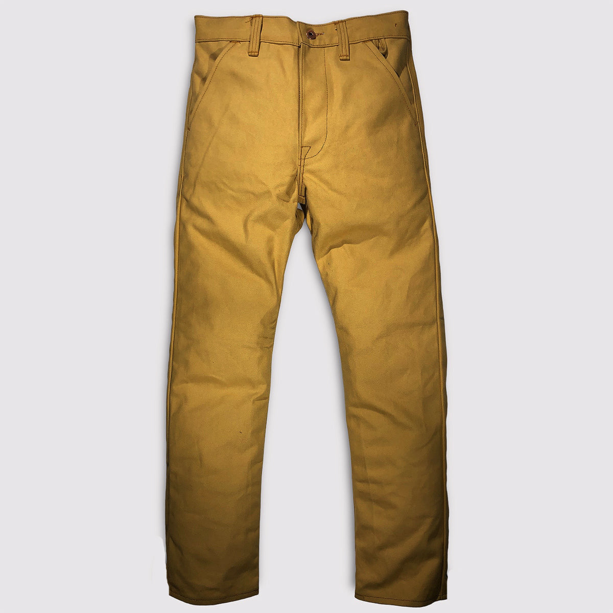18oz Duck Canvas LITE OCHRE FIELD HAND Chino [ Back Patch Pockets ]