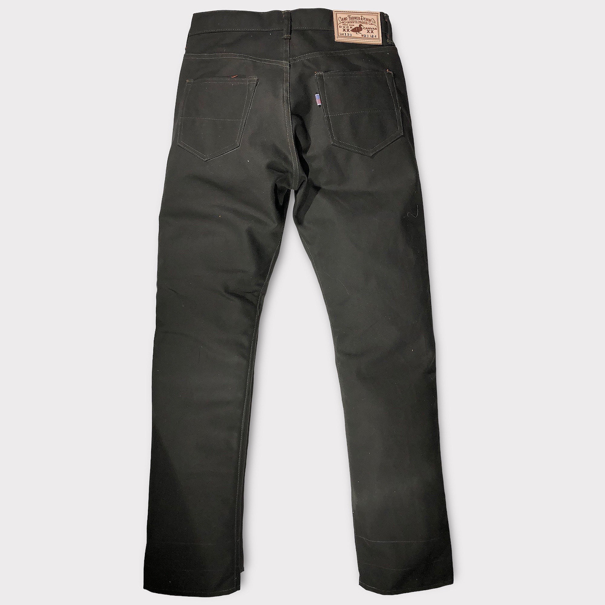 12oz Duck Canvas Olive 5 POCKET Version