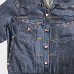 15oz Indigo Cone Mills NATURAL Selvage "TEXAS" Fieldhand Jacket  {Limited Quantities}