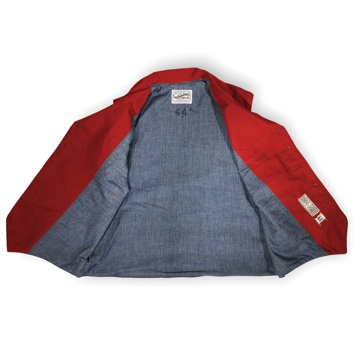 12oz Red Duck Canvas Type D Waistcoat