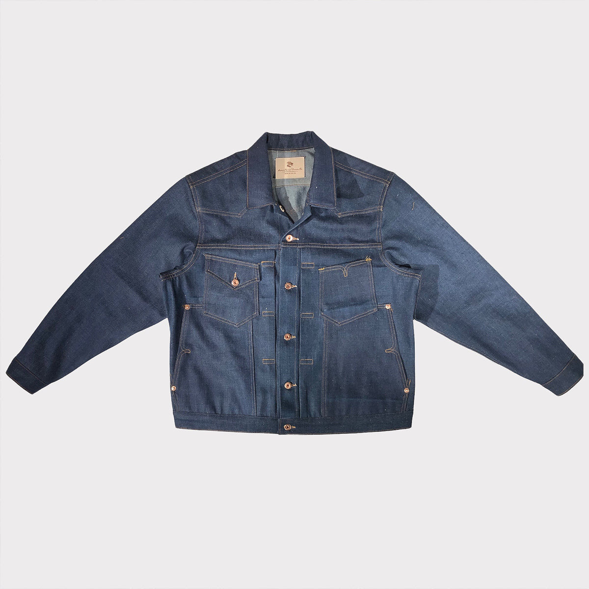 #K34563 15oz Indigo Cone Mills NATURAL Selvage "TEXAS" Fieldhand Jacket  {Limited Quantities}