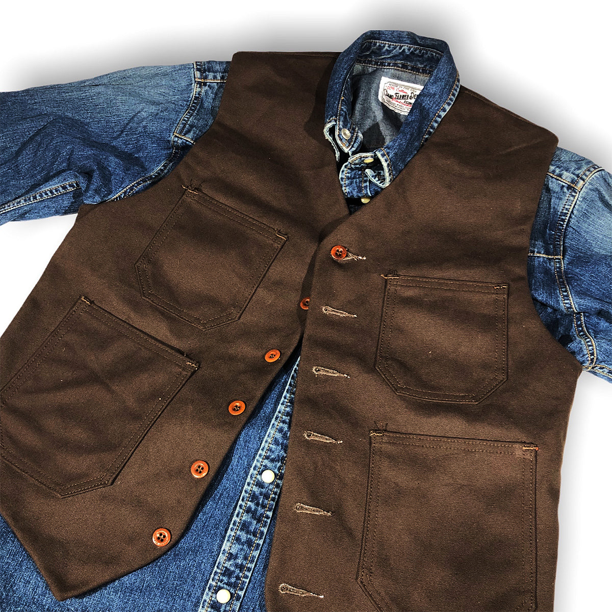 Waistcoat TYPE IH [ ICHIRO HACHIYA ] 18oz Duck Canvas { Various Colors }