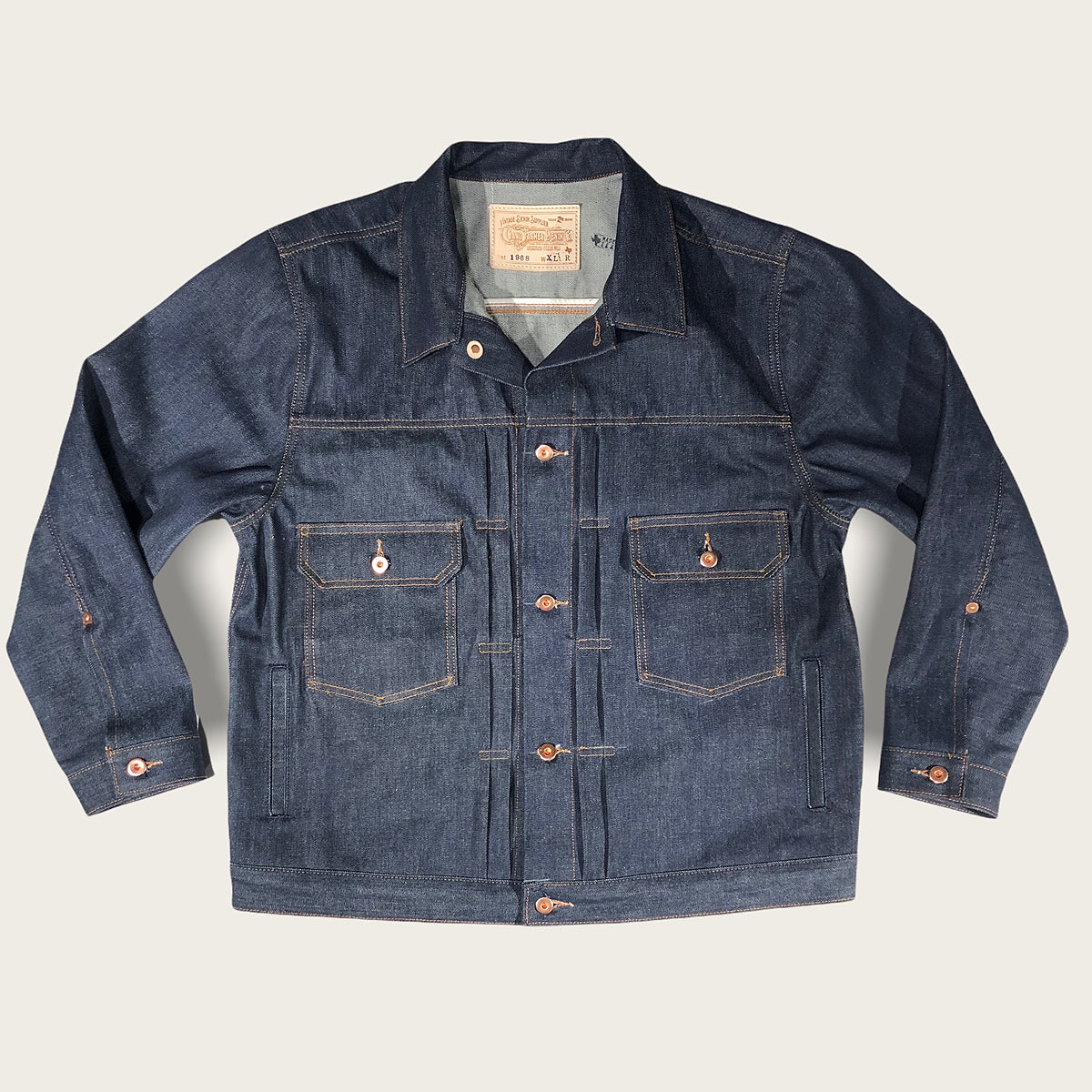 13.5oz 1968 Indigo Cone Mills Selvage 1953 Type II Jacket  {Limited Quantities}