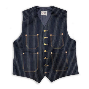 Waistcoat TYPE IH [ ICHIRO HACHIYA ] 13.5oz Japanese Indigo/Indigo WABASH White Selvage