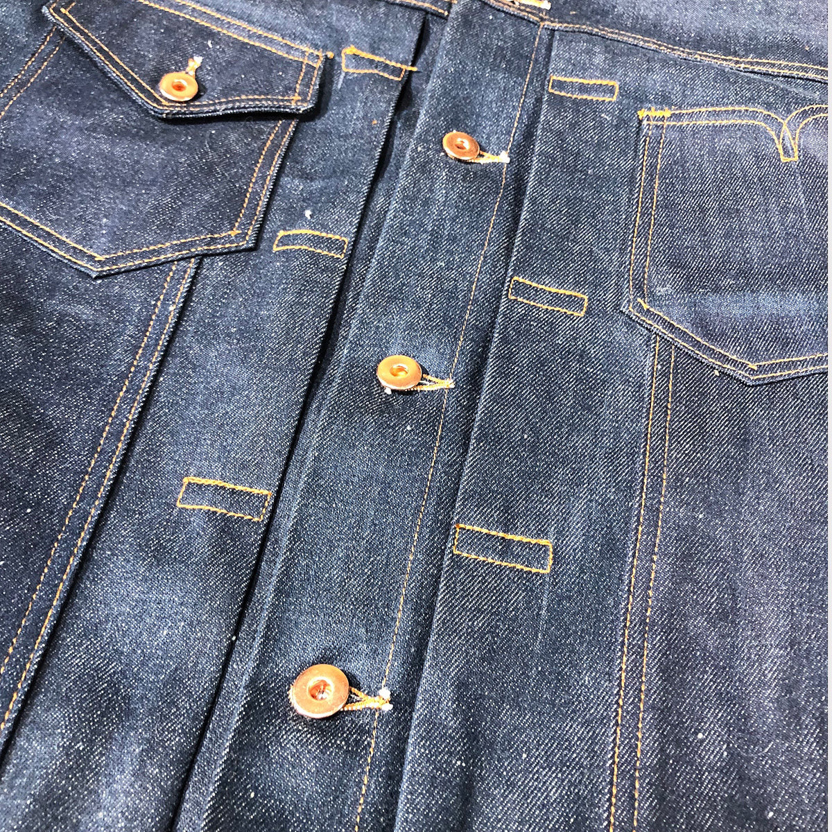 15oz Indigo Cone Mills NATURAL Selvage "TEXAS" Fieldhand Jacket  {Limited Quantities}