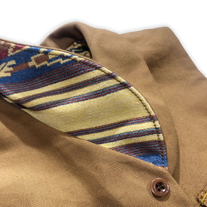 12oz Ochre Duck Canvas Type SW Waistcoat w/wool liner