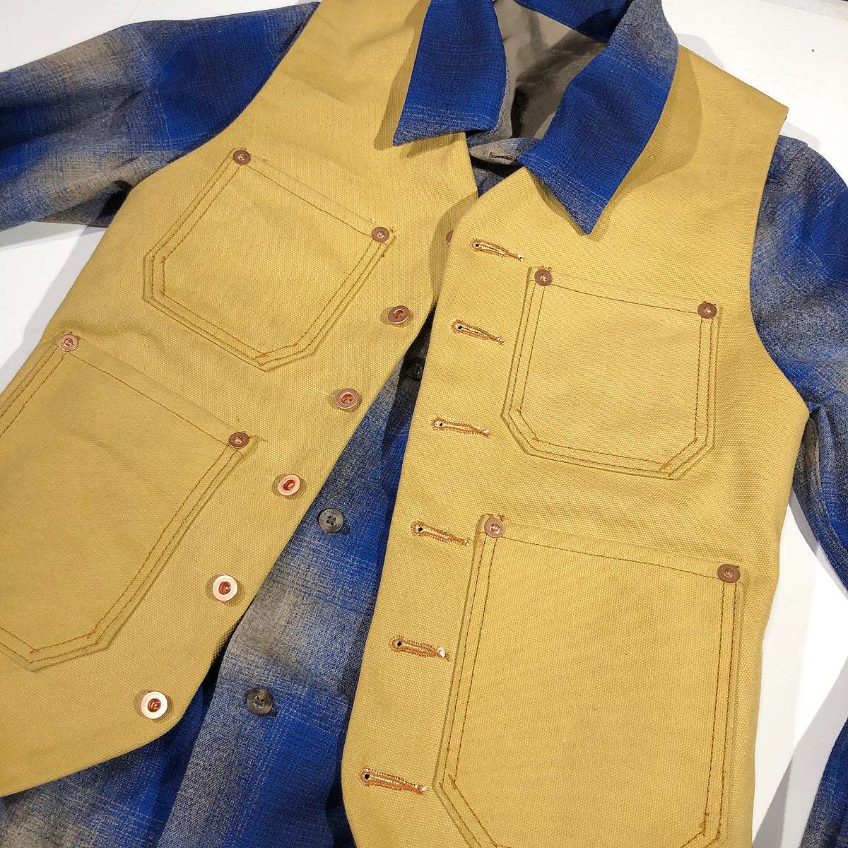 Waistcoat TYPE IH [ ICHIRO HACHIYA ] 18oz Duck Canvas { Various Colors }