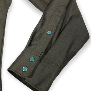 12oz USA Duck Canvas Selvage Olive " 1960's DEADSTOCK" WORKSHIRT