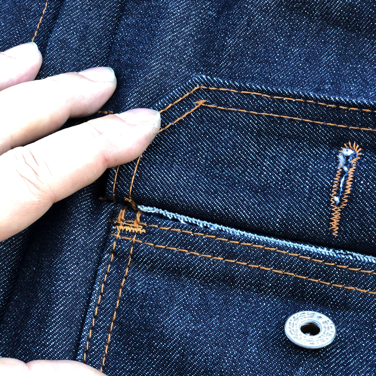 13.5oz 1968 Indigo Cone Mills Selvage 1953 Type II Jacket  {Limited Quantities}