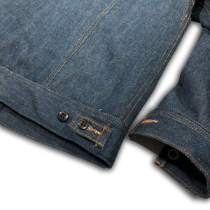 20oz Japanese INDIGO 'Secret Denim" LSR Style Jacket "unsanforized"