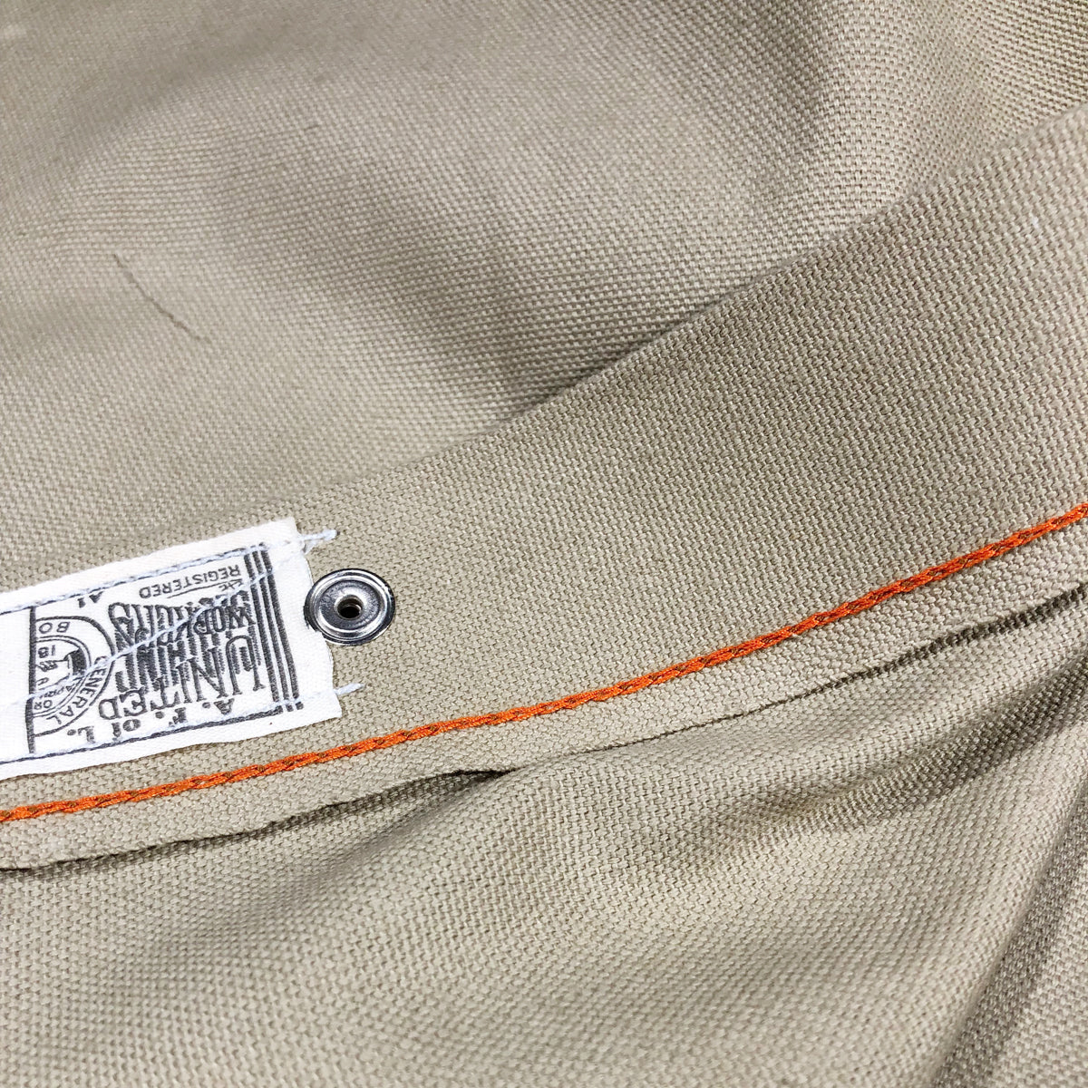 12oz USA Duck Canvas Selvage Khaki " 1960s DEADSTOCK" WORKSHIRT