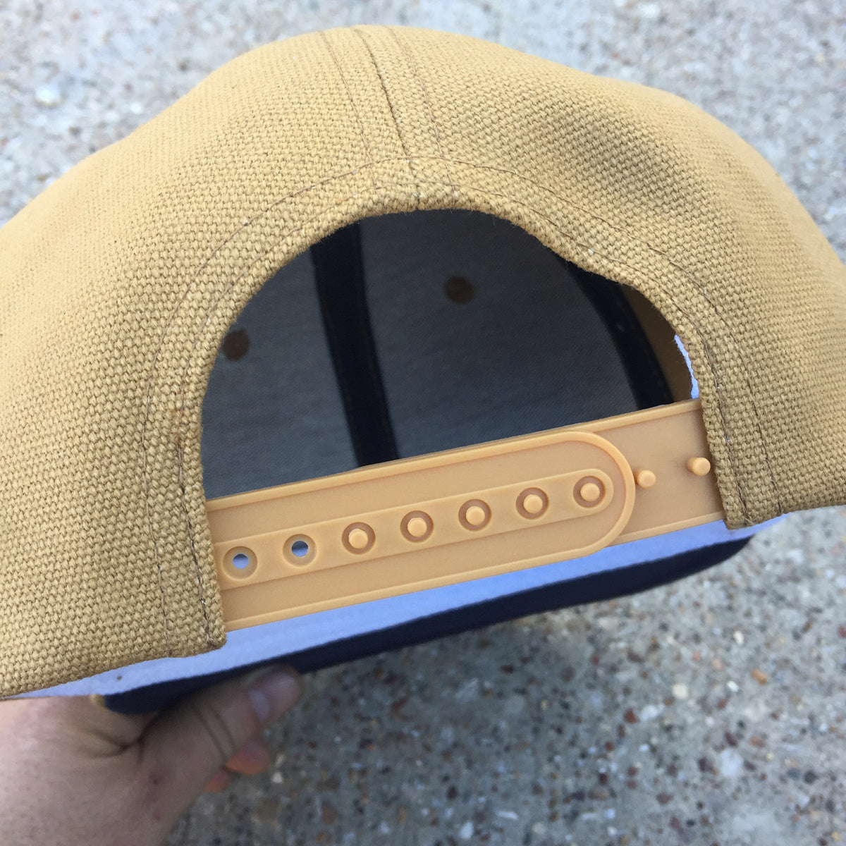 15oz USA Duck Canvas Snapback HAT Blank LITE OCHRE
