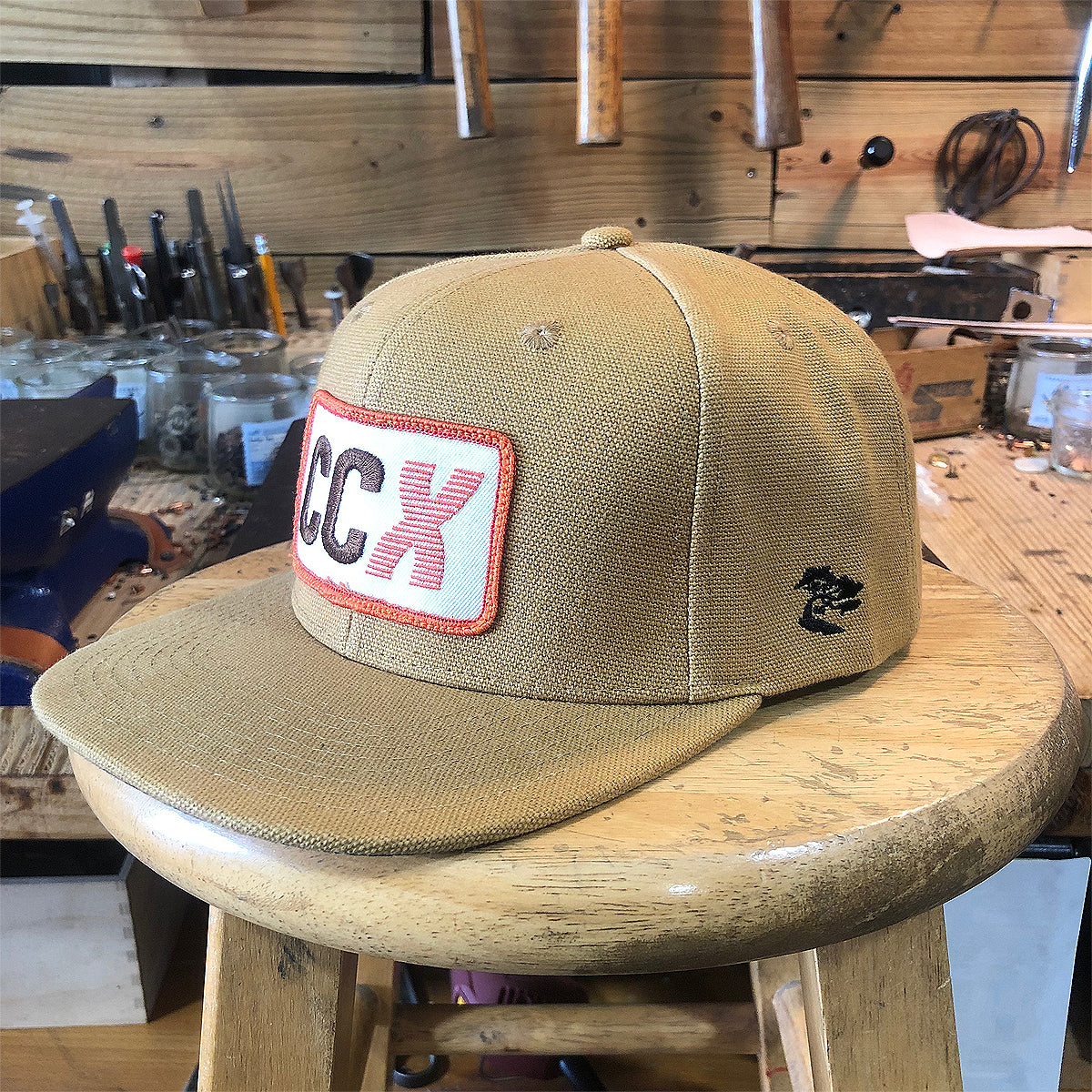 VINTAGE 1980's "CONWAY CENTRAL EXPRESS" Patch - 15oz Duck Canvas Snapback HAT
