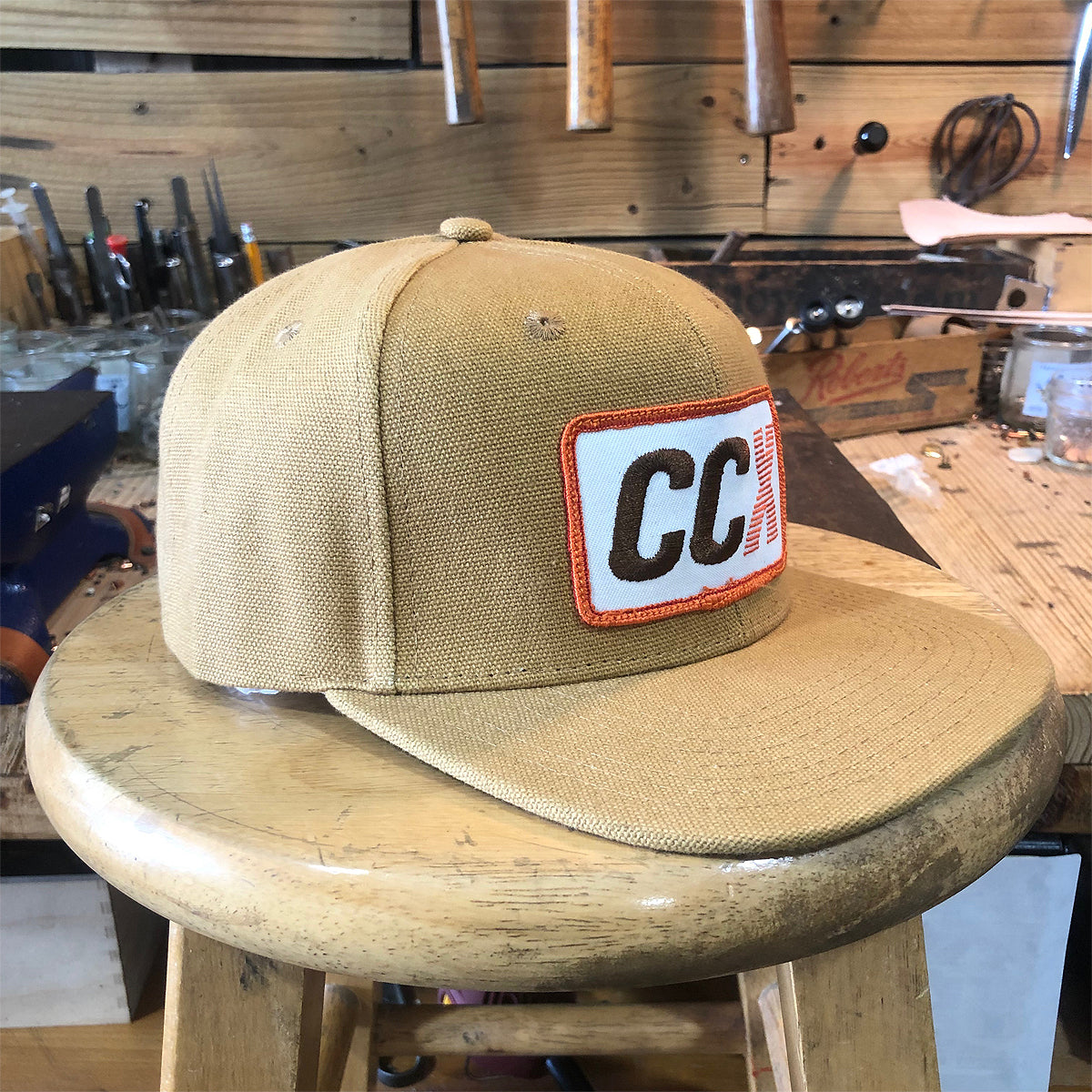 VINTAGE 1980's "CONWAY CENTRAL EXPRESS" Patch - 15oz Duck Canvas Snapback HAT