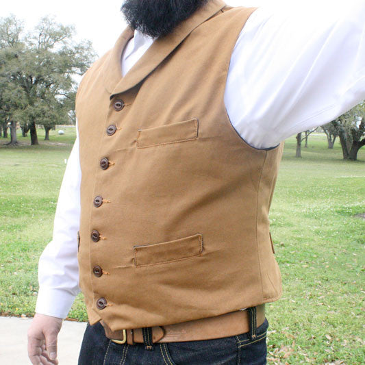 12oz Navy Duck Canvas Type D Waistcoat