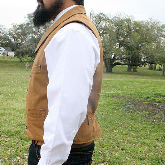 12oz Ochre Duck Canvas Type D Waistcoat