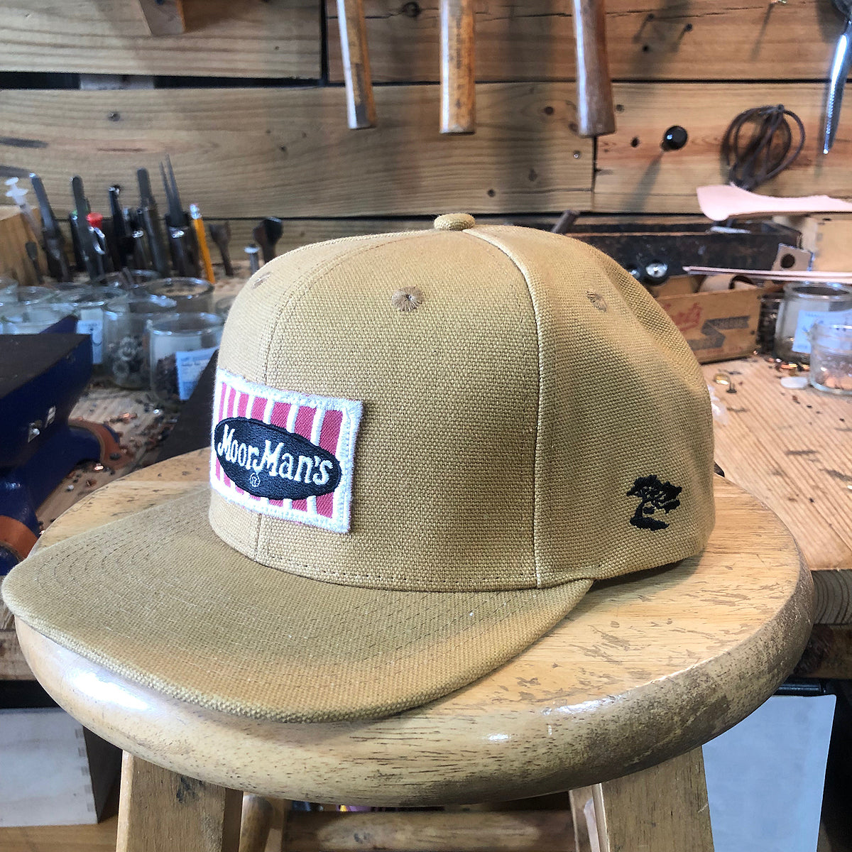 VINTAGE 1980's "MOORMAN'S FEED" Patch - 15oz Duck Canvas Snapback HAT