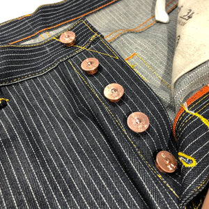 #2006 14oz Japanese Indigo/Indigo Jacquard Mini WABASH Selvage 5 POCKET VERSION
