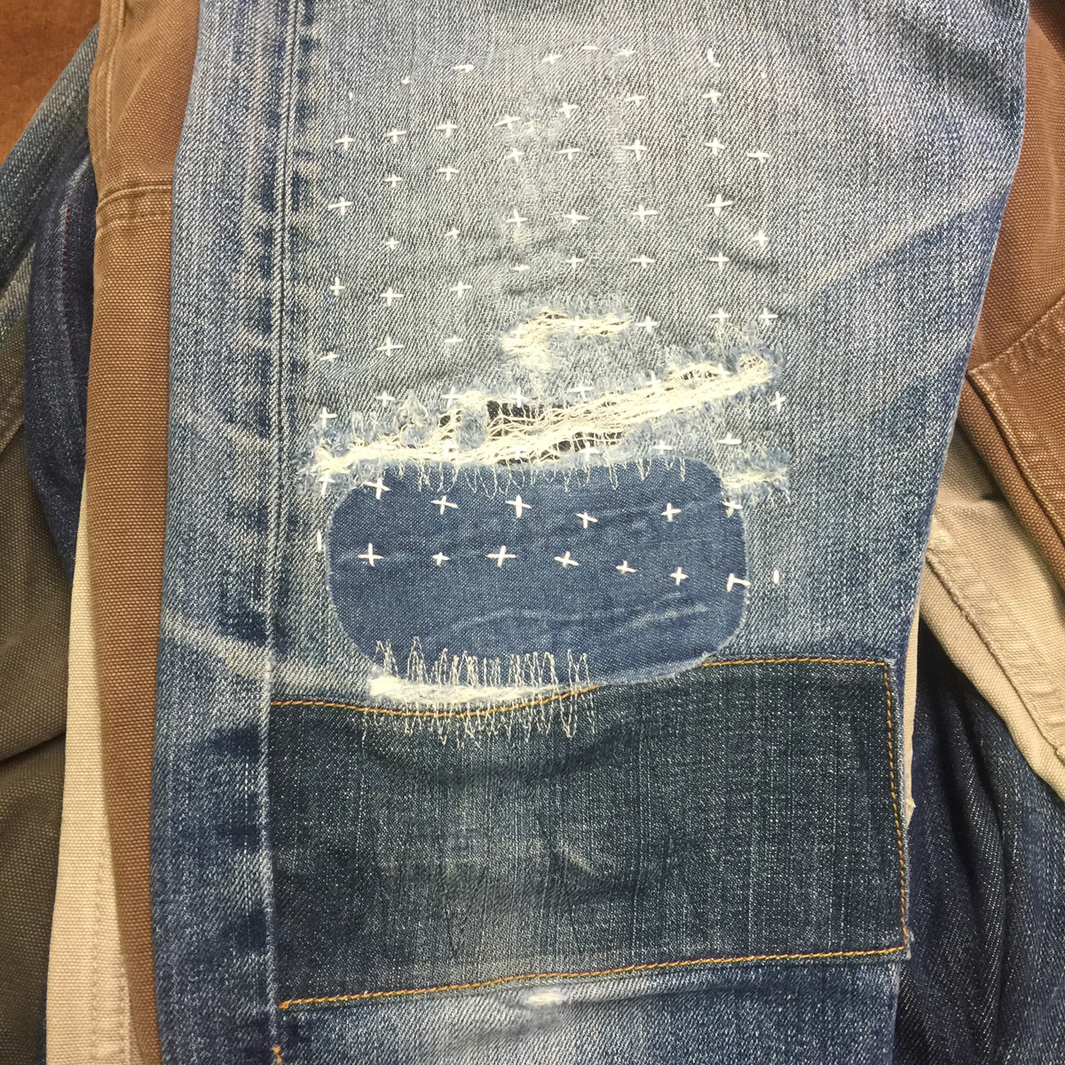 DENIM Repair. PATCHWORK Darning!