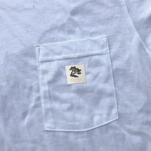 4.4oz TEXAS MADE " Workman Pocket " Crew Neck White