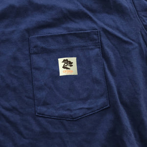 4.4oz TEXAS MADE " Workman Pocket " Crew Neck Navy