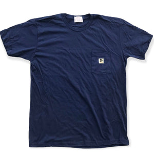 4.4oz TEXAS MADE " Workman Pocket " Crew Neck Navy
