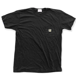 4.4oz TEXAS MADE " Workman Pocket " Crew Neck Black