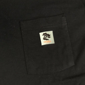 4.4oz TEXAS MADE " Workman Pocket " Crew Neck Black