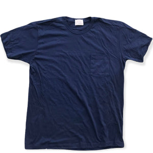 4.4oz TEXAS MADE " Pocket " Crew Neck Navy