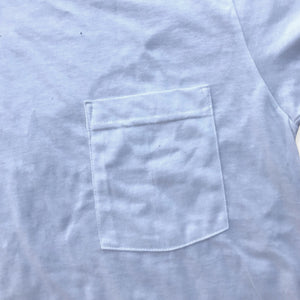4.4oz TEXAS MADE " Pocket " Crew Neck White