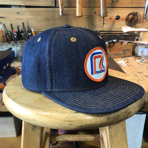 VINTAGE 1980's "ROADWAY" Patch - 14oz TEXAS Denim Snapback HAT