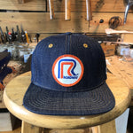 VINTAGE 1980's "ROADWAY" Patch - 14oz TEXAS Denim Snapback HAT