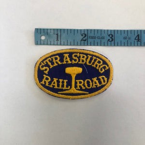 18oz Duck Canvas Navy Vintage HAT Patch 80s "Strasburg Rail Road" Patch