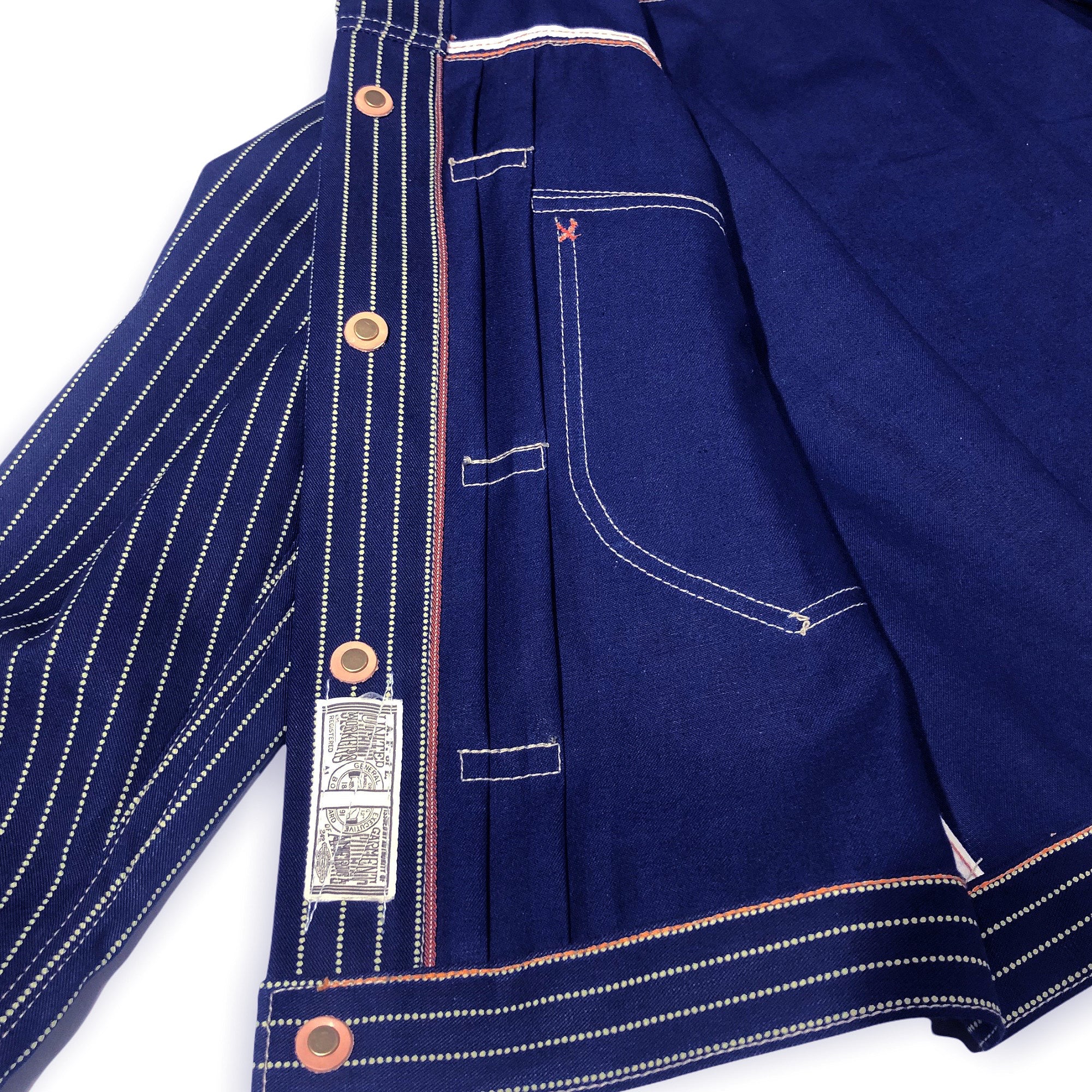 10oz Japanese Wabash Selvage William Harris Ranch Hand Jacket Rounded Collar