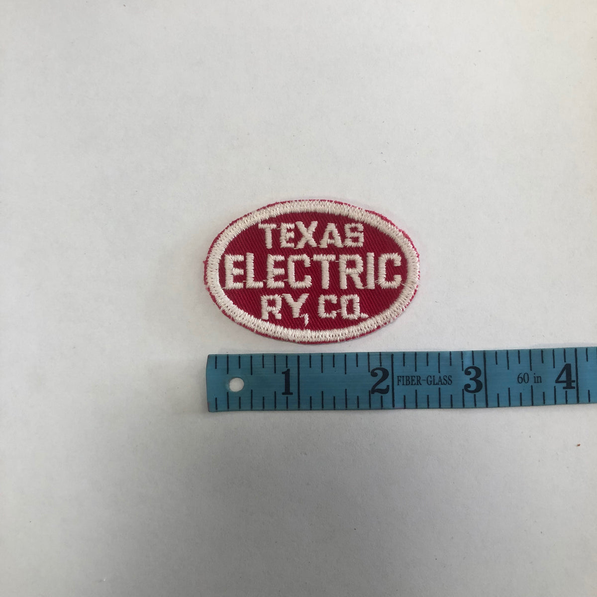 18oz Duck Canvas Navy Vintage 80s HAT Patch "TEXAS Electric Railway Company" Patch