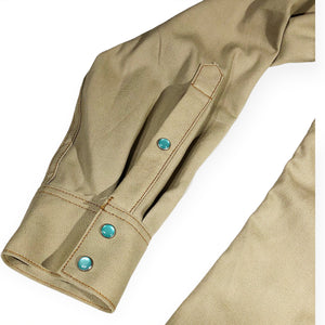 12oz USA Duck Canvas Selvage Khaki " 1960s DEADSTOCK" WORKSHIRT