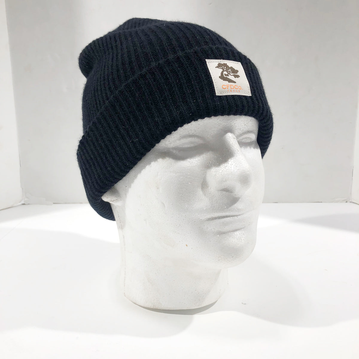 Black Cashmere Merino Wool Beanie